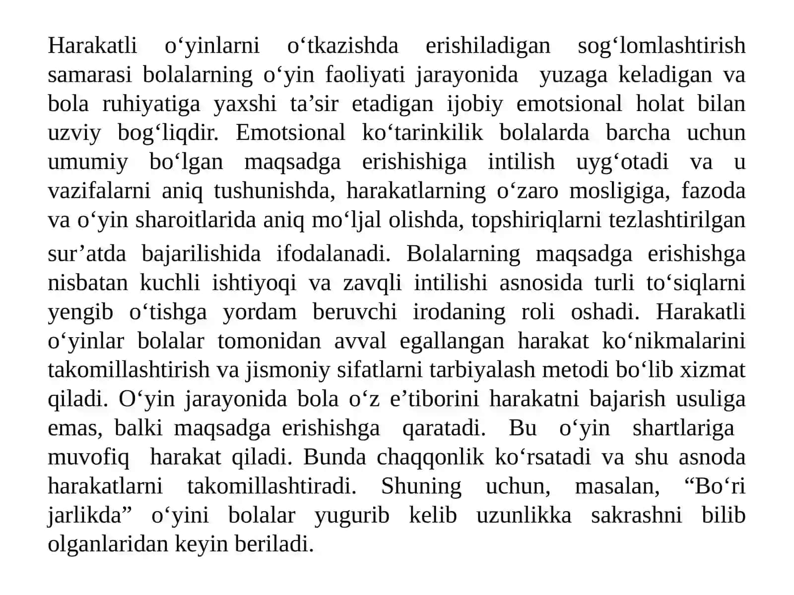 Jismoniy tarbiya uchun harakatli o'yinlar metodikasi 2