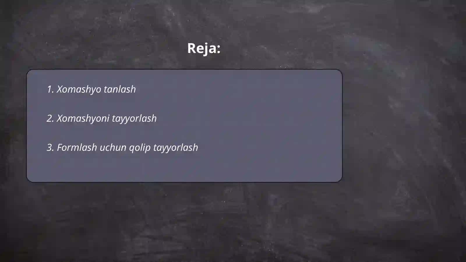 Plastmassa idishlardan buyumlar tayyorlash bosqichlari 2