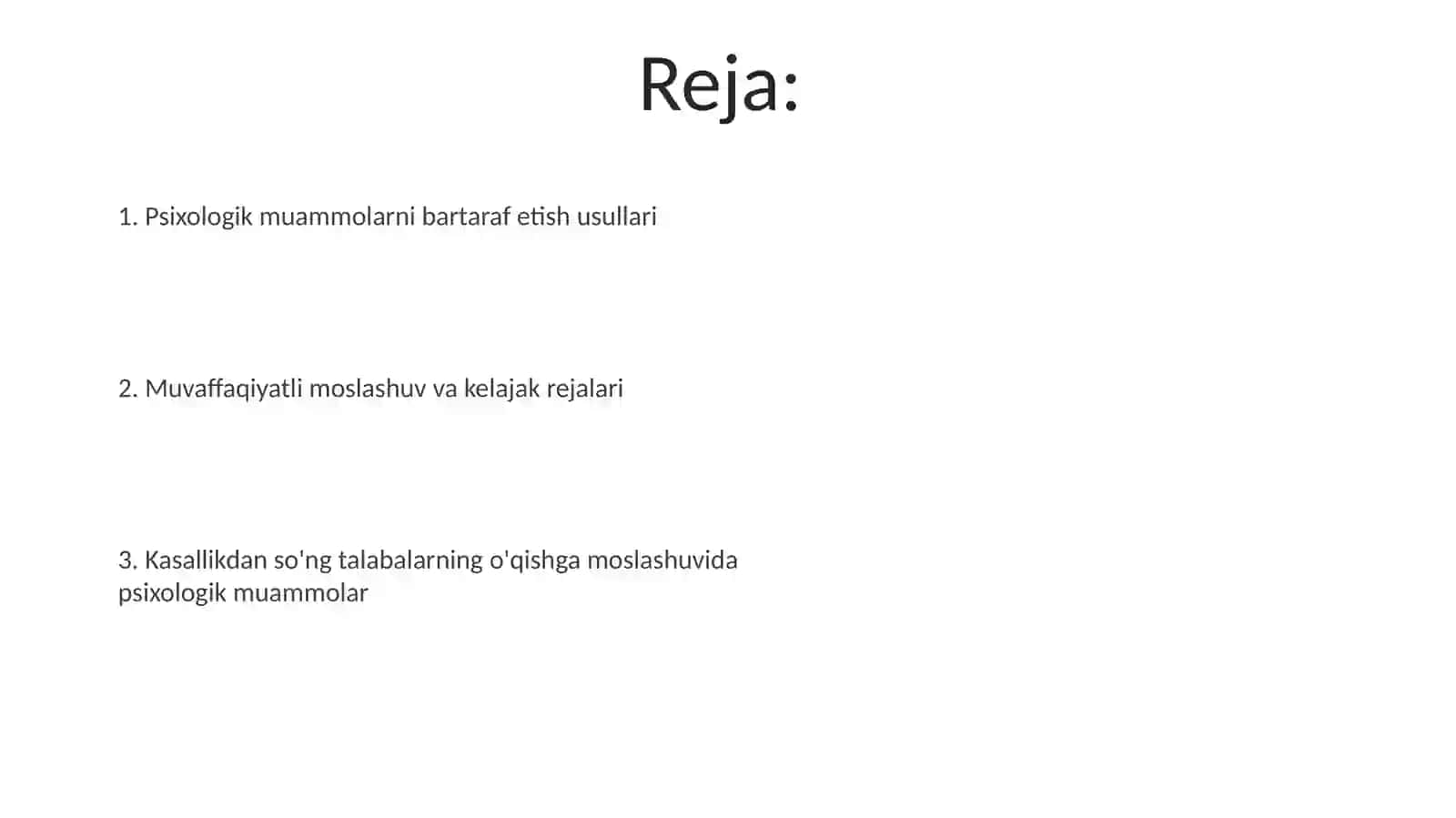 Psixologik muammolarni bartaraf etish 2