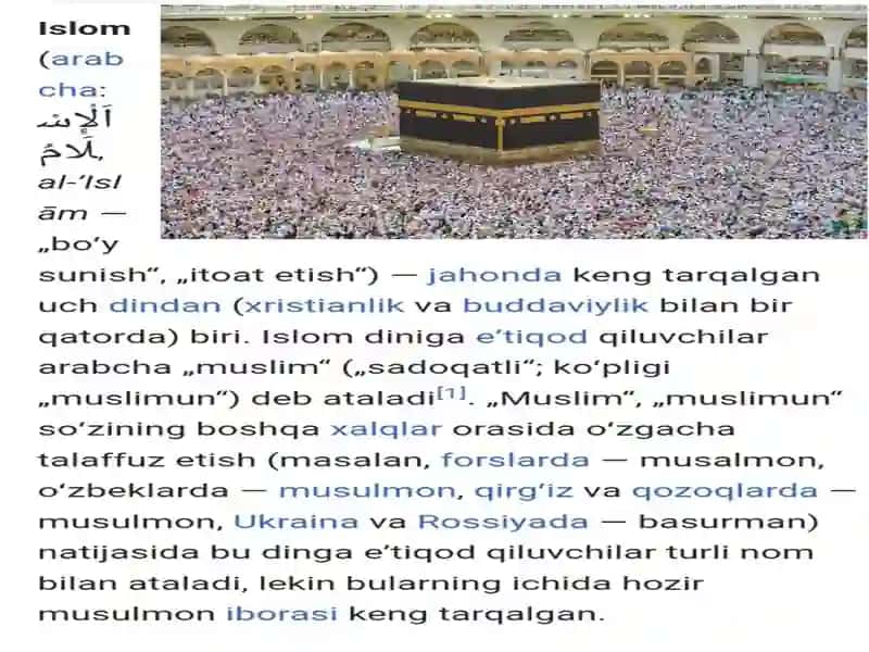 Islom dini haqida 2