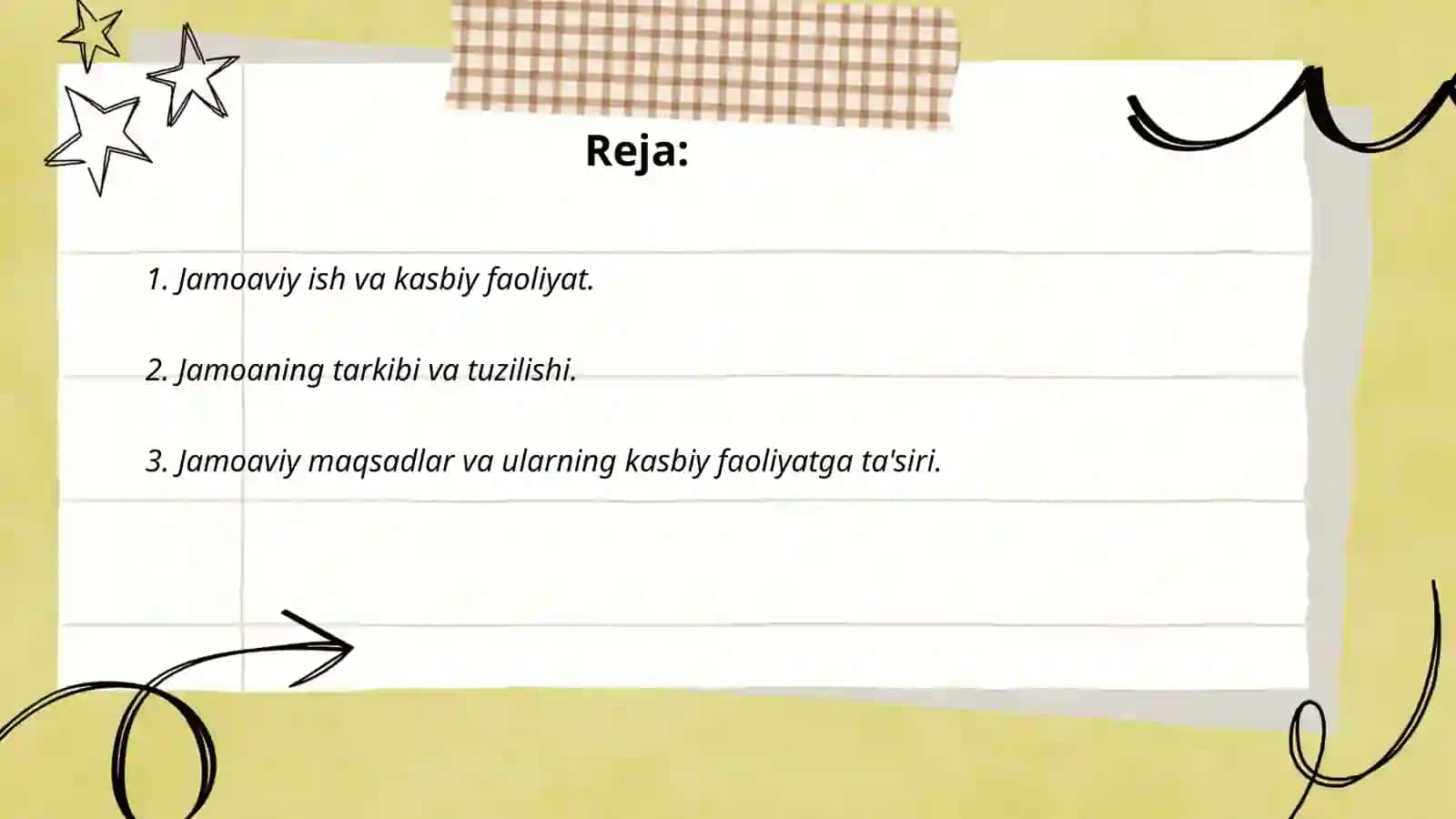 Kasbiy faoliyatda jamoaning oʻrni va roli 2