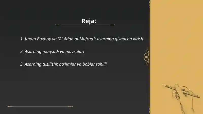 Imom Buxoriyning “Al-Adab al-mufrad” asari 2