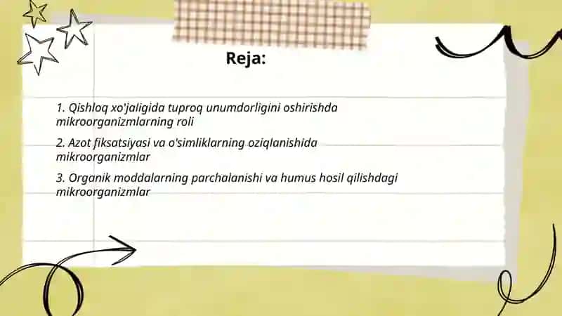 Mikroorganizmlarning xalq xo'jaligidagi ahamiyati 2