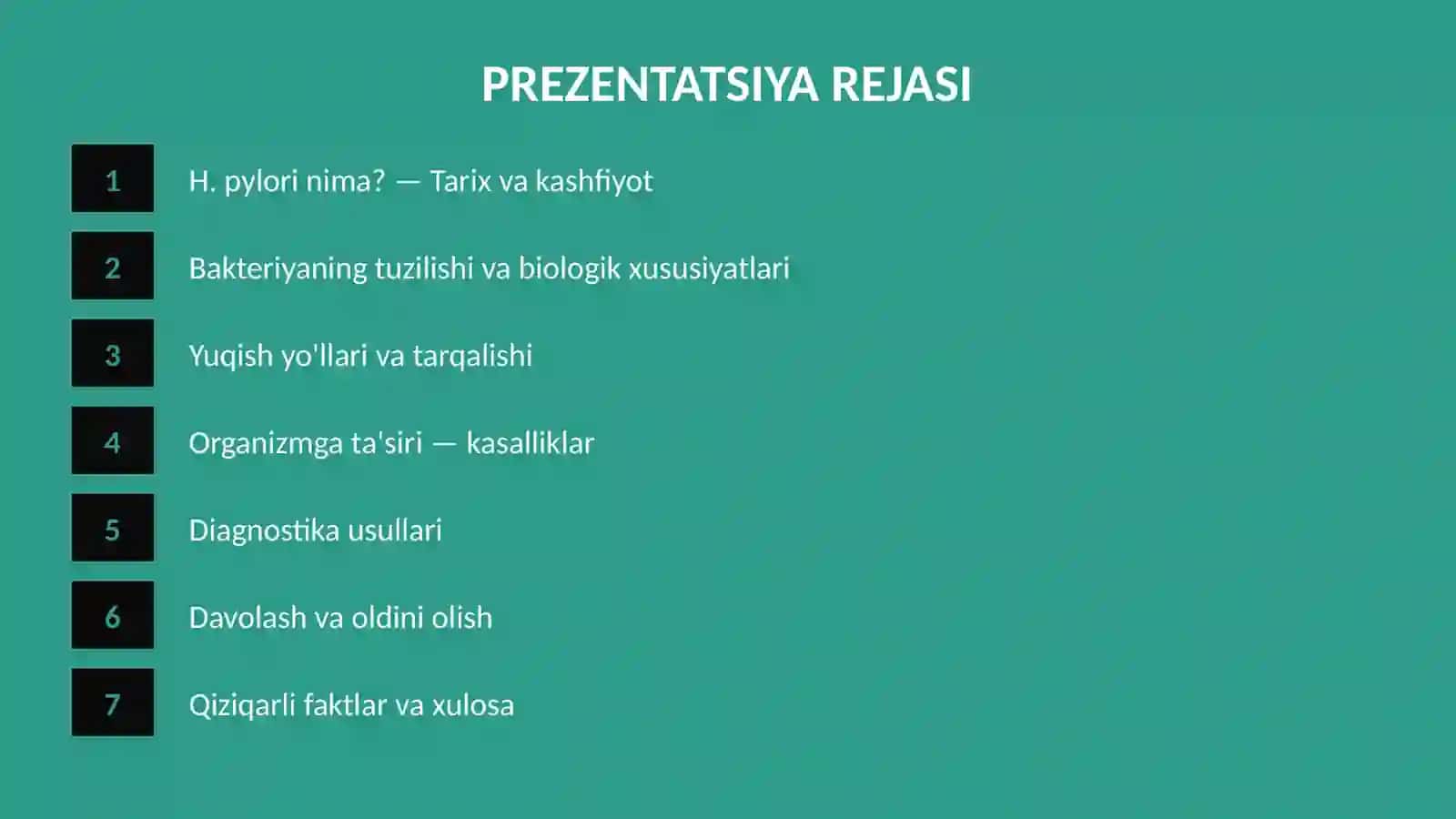 Helicobacter pylori (H. pylori) va uning sog'lom organizmga ta'siri 2