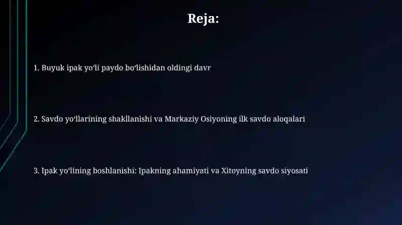Buyuk ipak yoʻlining oʻtmishdoshlari 2