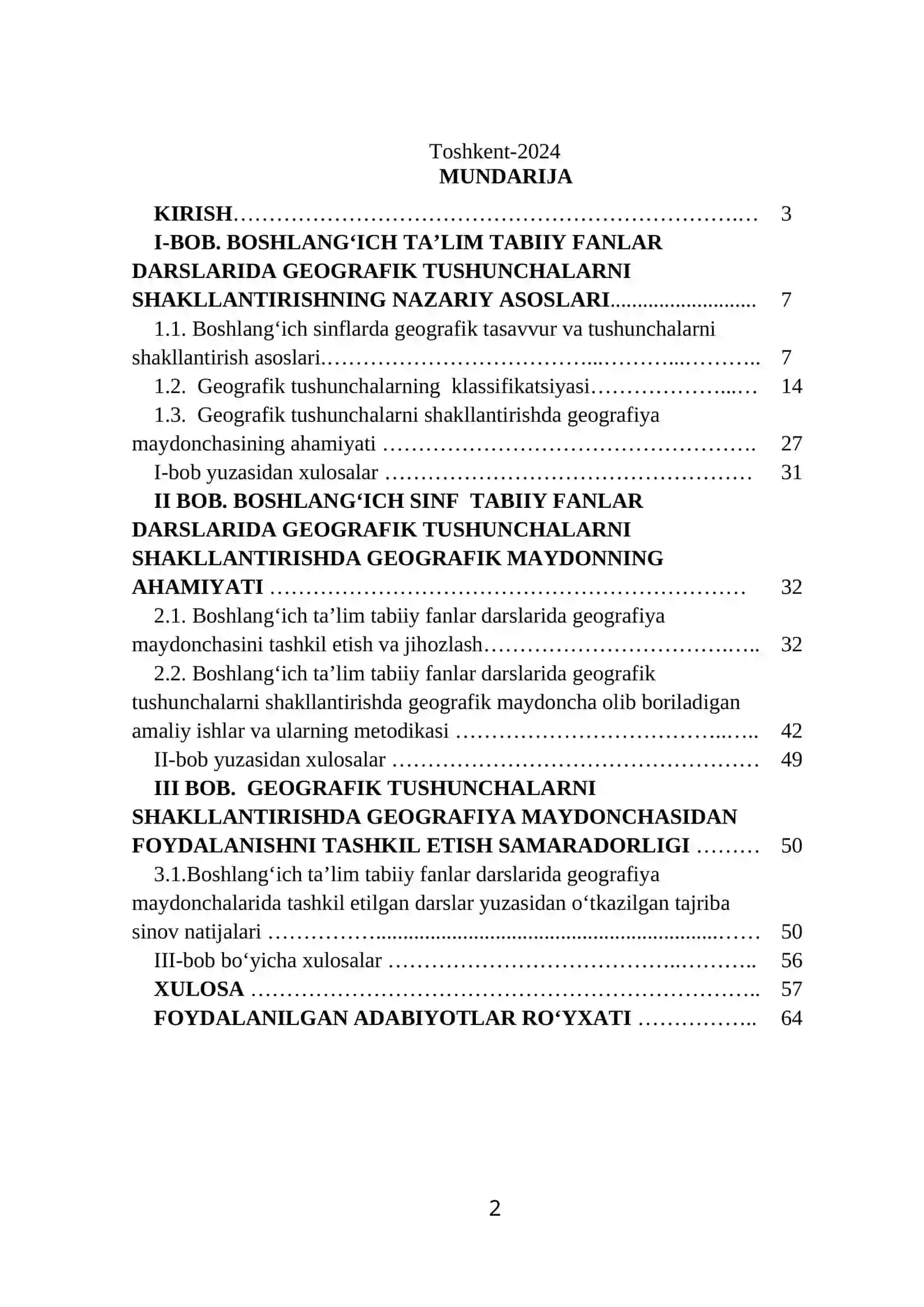 BOSHLANG‘ICH  TA’LIM TABIIY FANLAR DARSLARIDA GEOGRAFIK TUSHUNCHALARNI SHAKLLANTIRISHDA GEOGRAFIYA MAYDONCHASINING AHAMIYATI 2