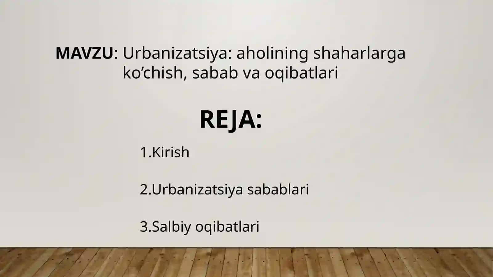Urbanizatsiya: aholining shaharlarga ko’chish, sabab va oqibatlari 2