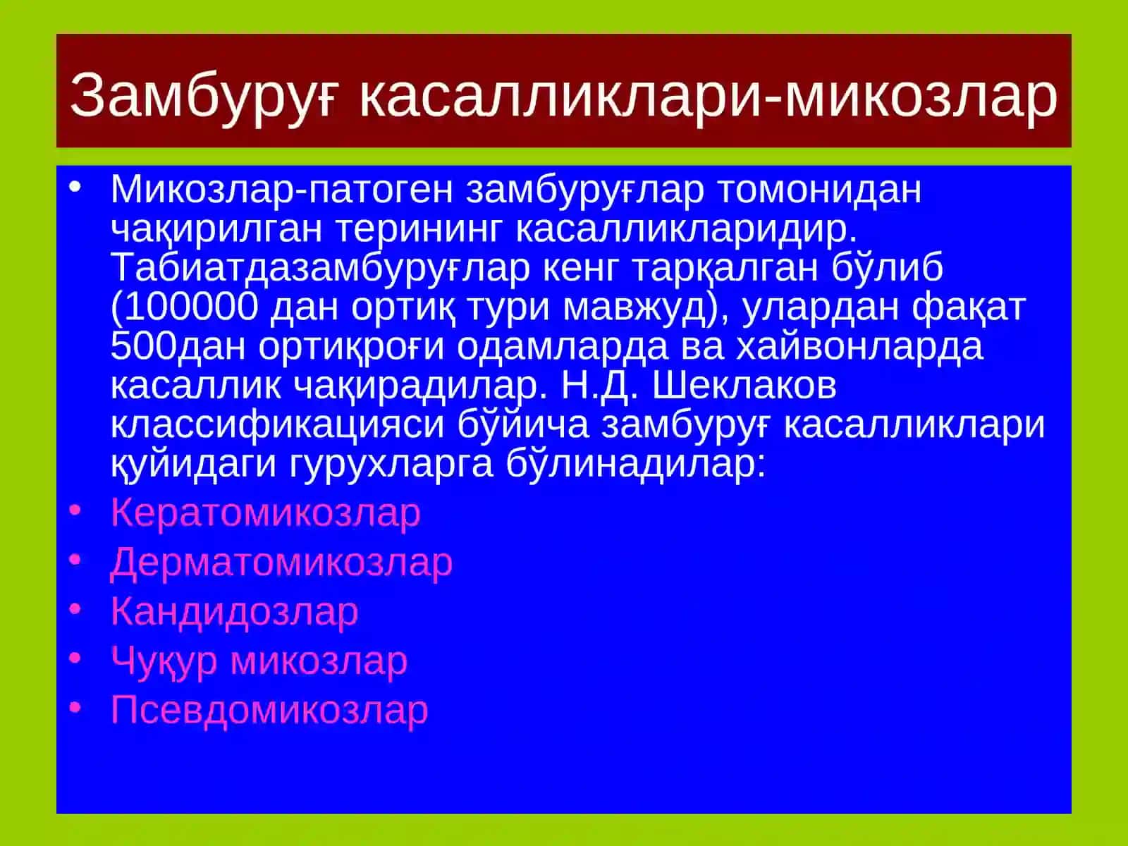 zamburug'li teri kassaliklari 2