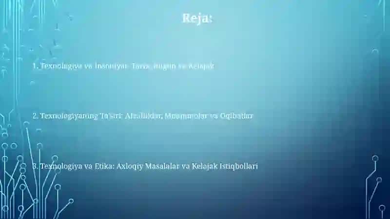 Texnologiya va Insoniyat: Tarix, Bugun va Kelajak 2