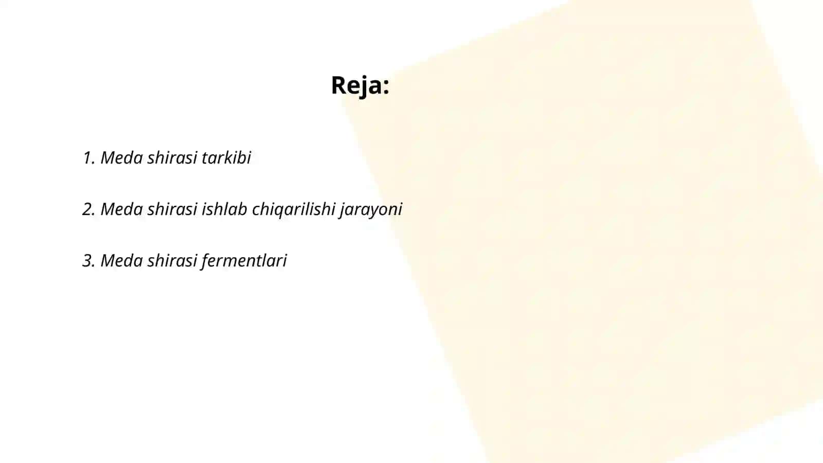 Ovqat hazm qilish jarayonlarida meda va ichak shirasi tarkibida ishtirok etish jarayonlari 2