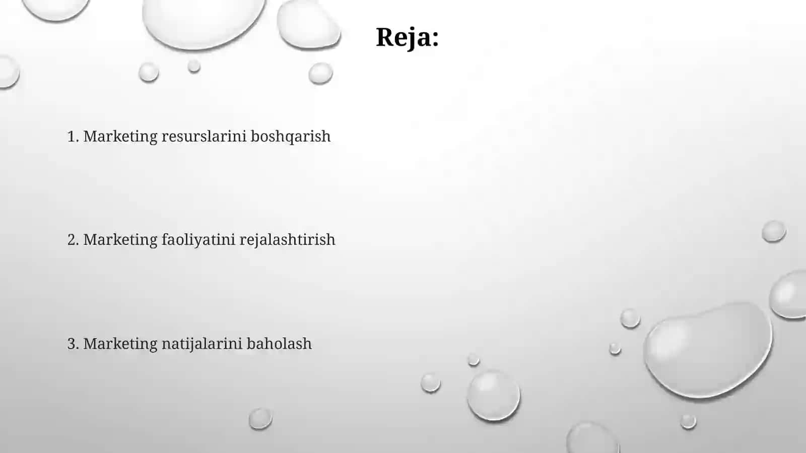 Biznesda marketing faoliyatini tashkil etish 2