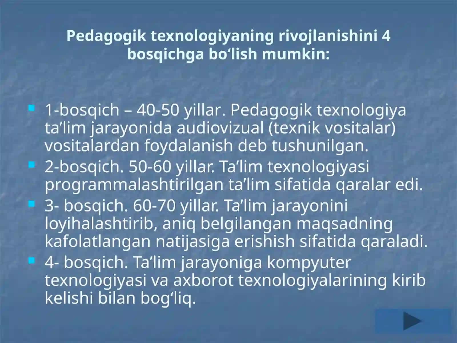 Pedagogik texnologiyaning mazmuni va interaktiv metodlari 2