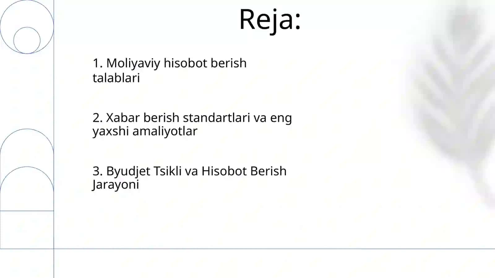 Budjet tashkilotlarining moliyaviy hisobotlarini tuzishi va taqdim qilishi 2