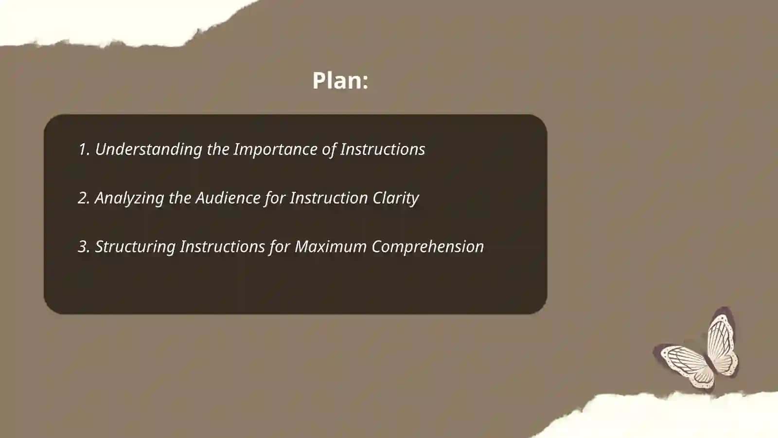 Writing the instruction part of the article 2
