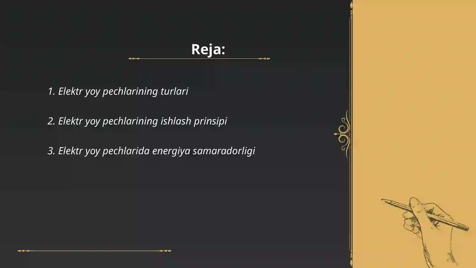 Elektr yoy pechlari qurilmalari 2