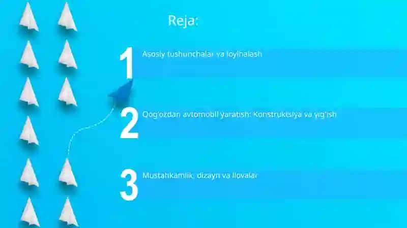 Geometrik shakllardagi qogʻozdan mashina qurish-yasash 2