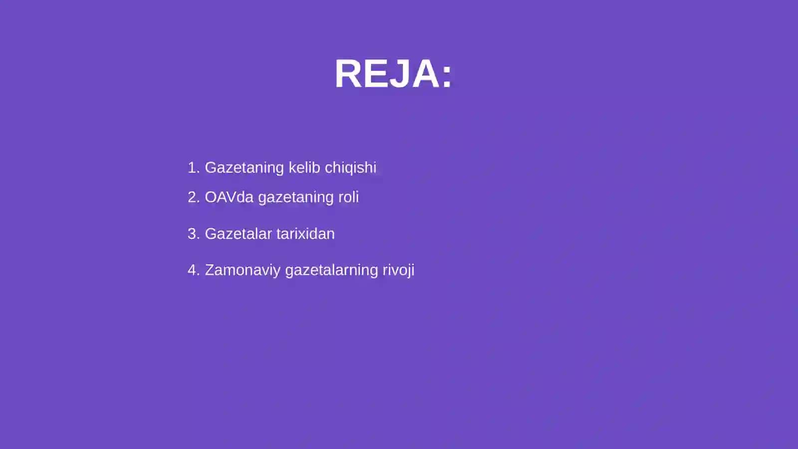 Gazeta va uning OAVdagi oʻrni 2