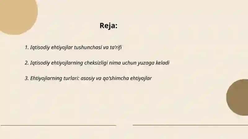 Iqtisodiy ehtiyojlar va ularning cheksizligi 2