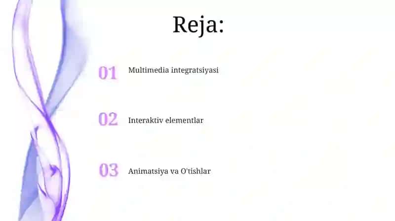 MS Powerpointda òrgatuvchi interaktiv taqdimot yaratish 2