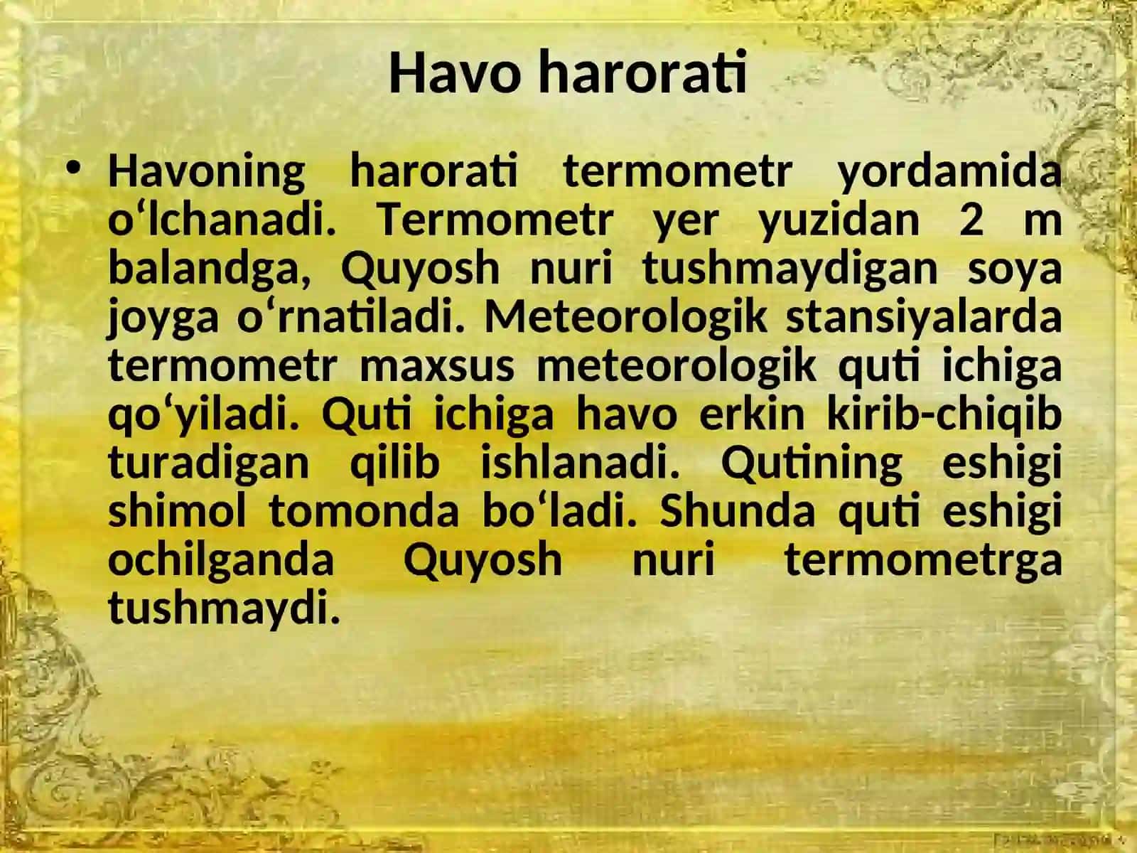 Havo harorati 2