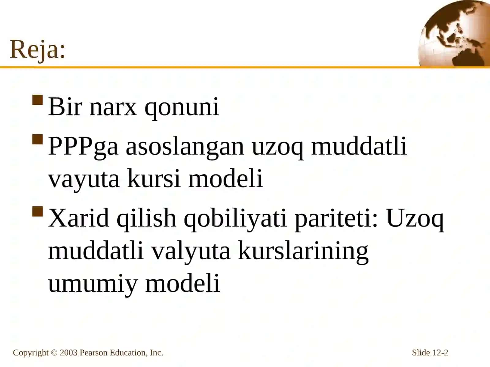 Uzoq muddatda narxlar darajasi va valyuta kursi 2