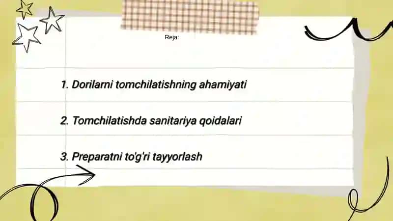 Bemorlarga dorilarni tomchilatib yuborish texnikasi 2