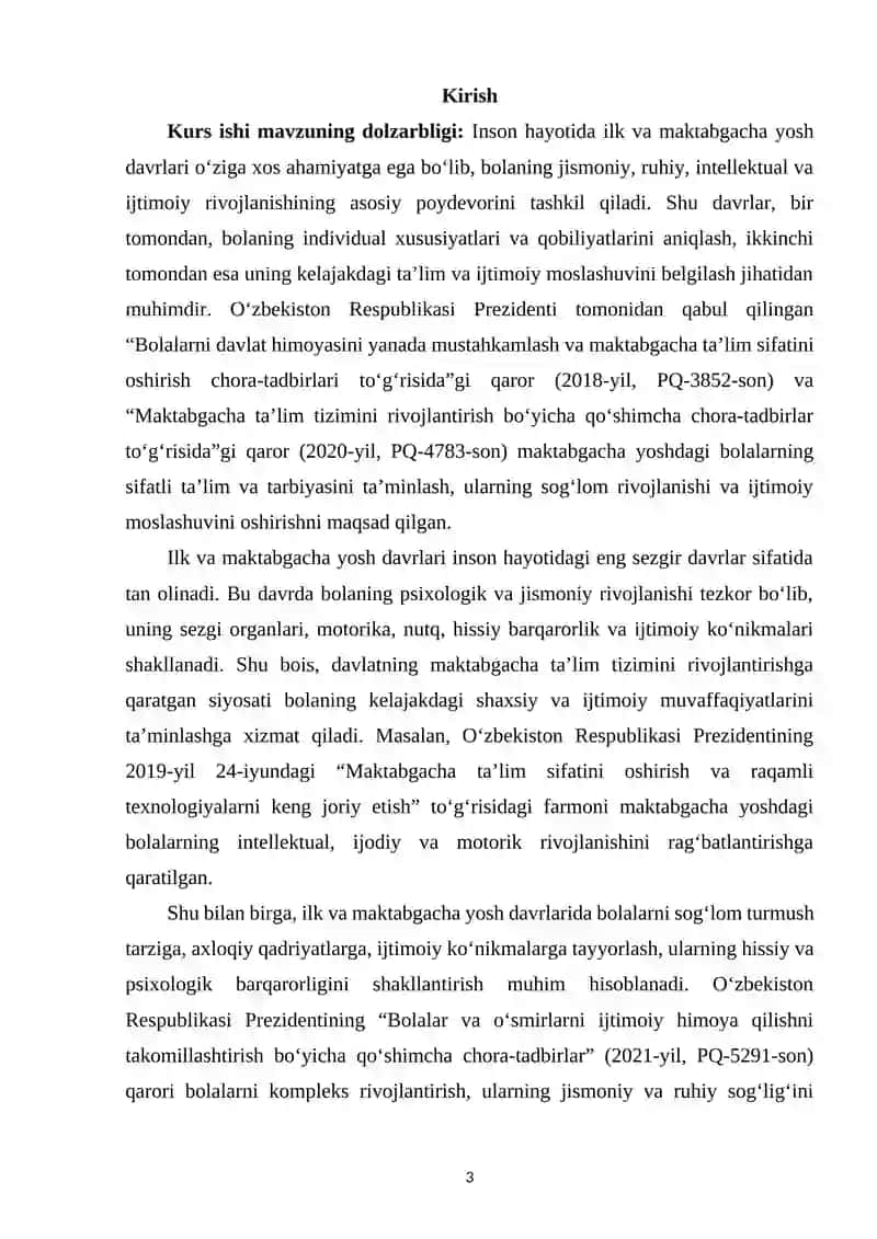 Inson hayotida ilk va maktabgacha yosh davrlari 2
