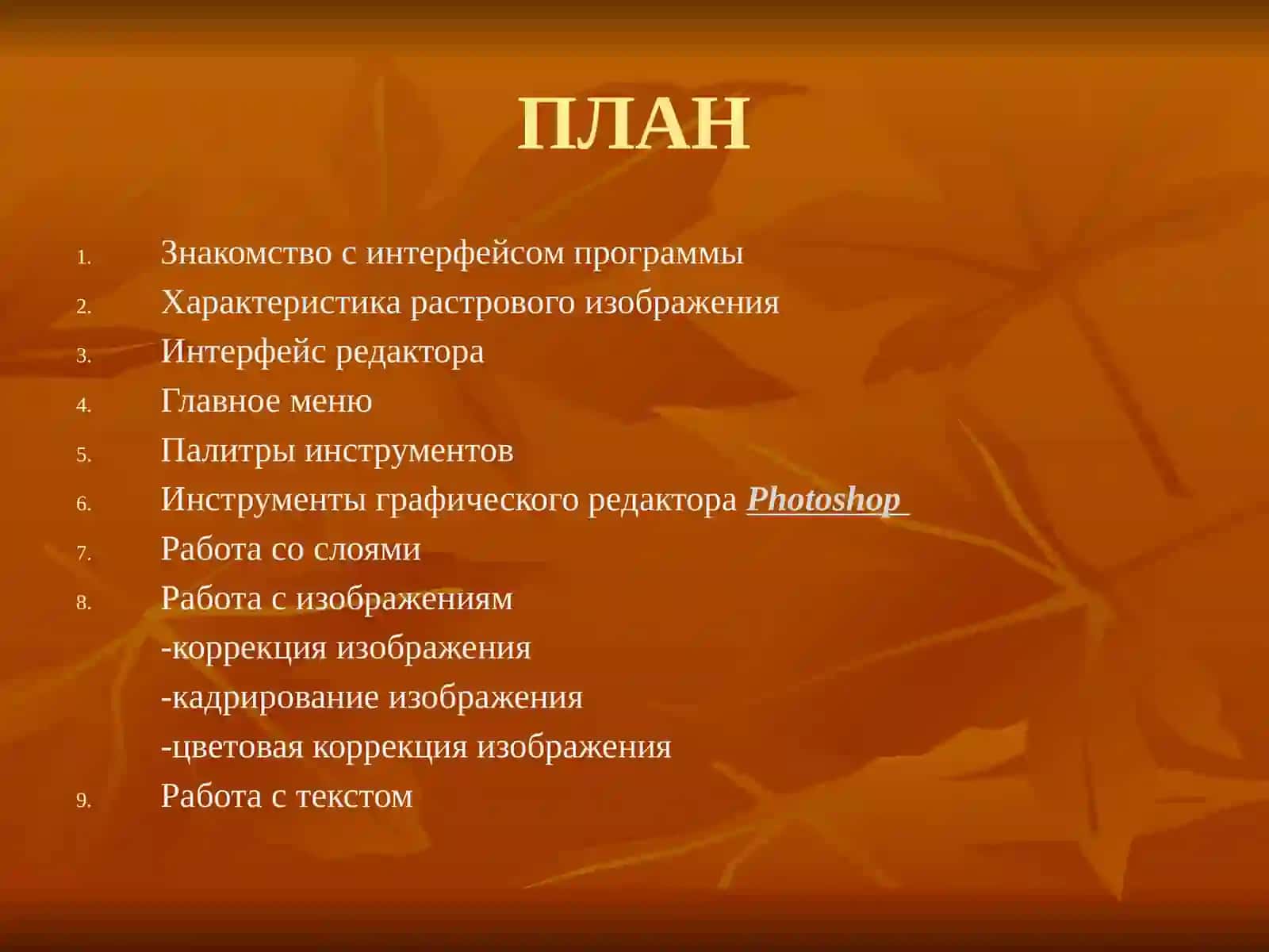Графический редактор Adobe Photoshop 2