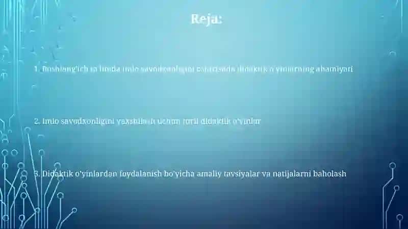Boshlangʻich taʼlimda imloviy savodxonlik bóyicha turli didaktik óyinlardan foydalanish 2