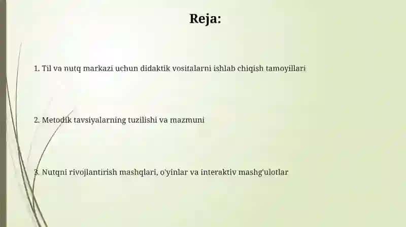 Til va nutq markazi uchun didaktik vositalar va uslubiy qòllanmalar tayyorlash 2