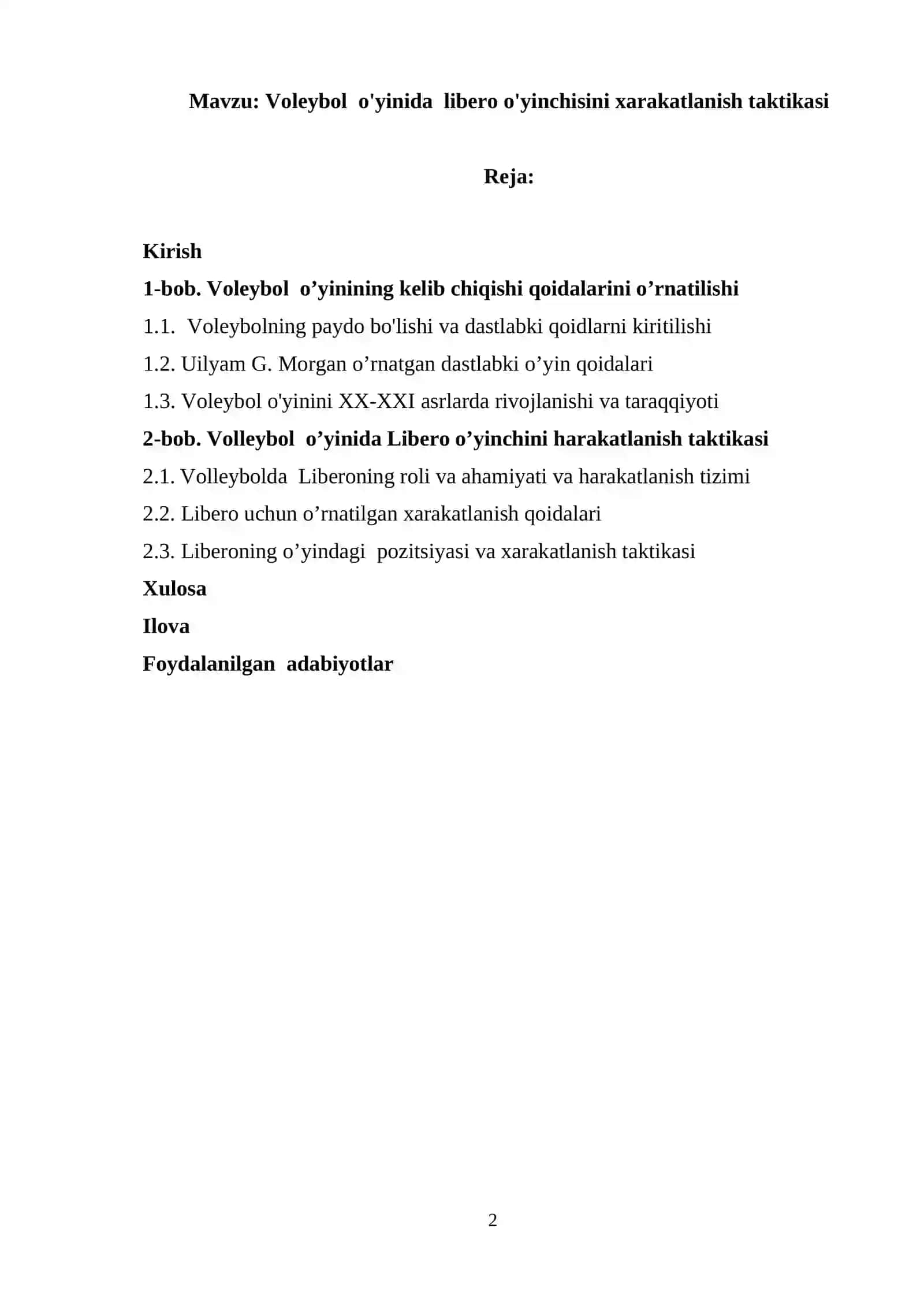 Voleybol o'yinida libero o'yinchisini xarakatlanish taktikasi 2