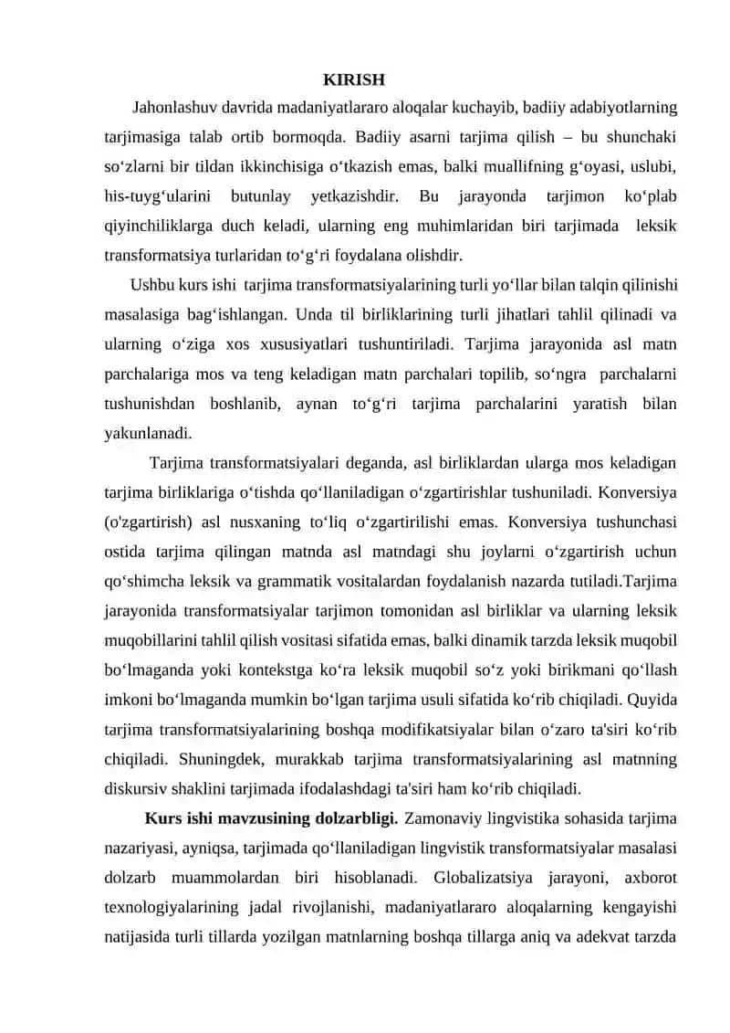 Tarjimada leksik transformatsiyalarning nazariy va amaliy asoslari 2