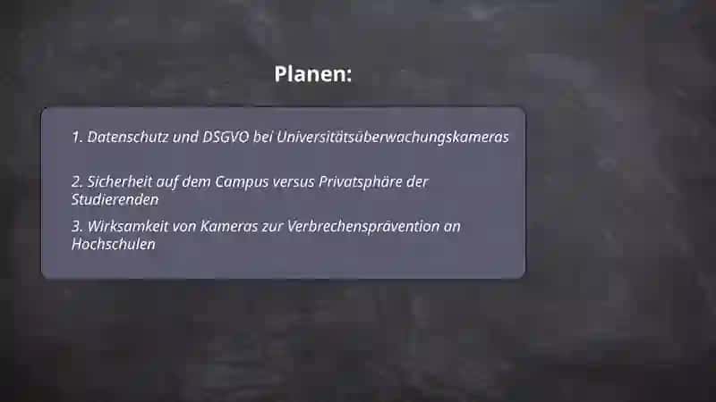 Datenschutz und DSGVO bei Universitätsüberwachungskameras 2