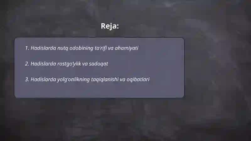 Hadislarda Nutq Odobi 2