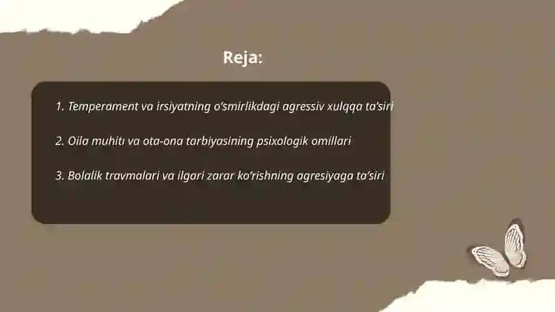Oʻsmirlik vaqtda agressiv xulqi psixalogik omillari 2