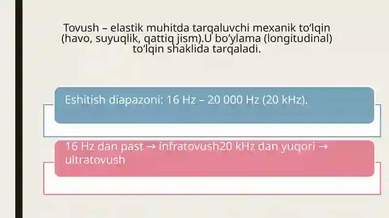 Eshitish sistemasining fizik xususiyatlari 2