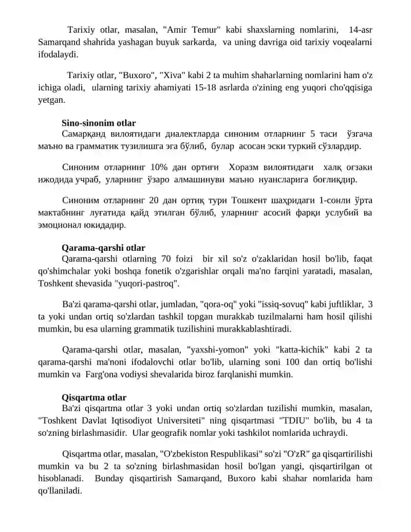 O'zbek tilida ot so'z turkumlarni tuzilish jihatdan turlari 2