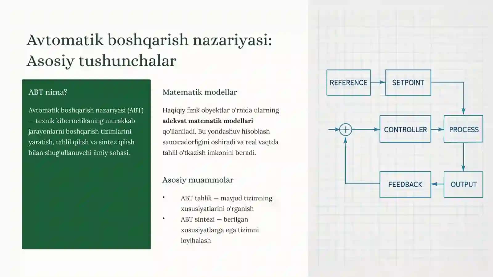 Avtomatik boshqarish nazariyasida integralbaholash usullari 2