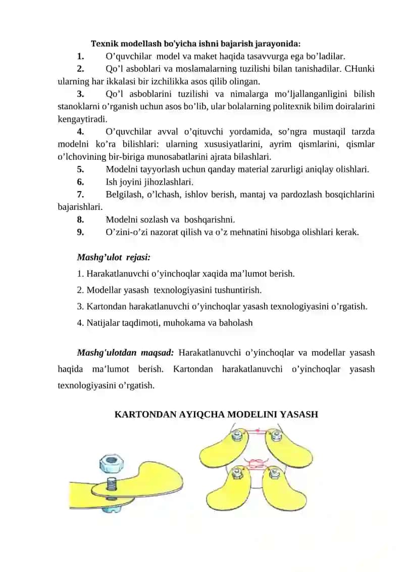 Harakatlanuvchi hajmdor o‘yinchoqlar yasash 2