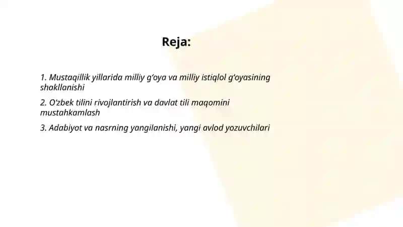 Mustaqillik yillarida Oʻzbekistonning maʼnaviy va madaniy taraqqiyoti 2