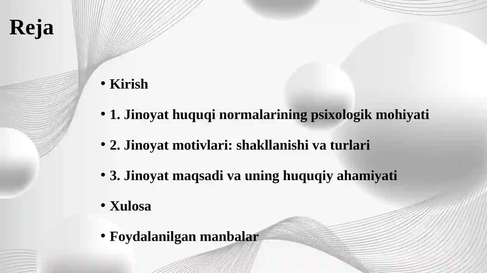 Jinoyat huquqi normalarining psixologik jihatlari. Jinoyat motivlari va maqsadlarini t 2