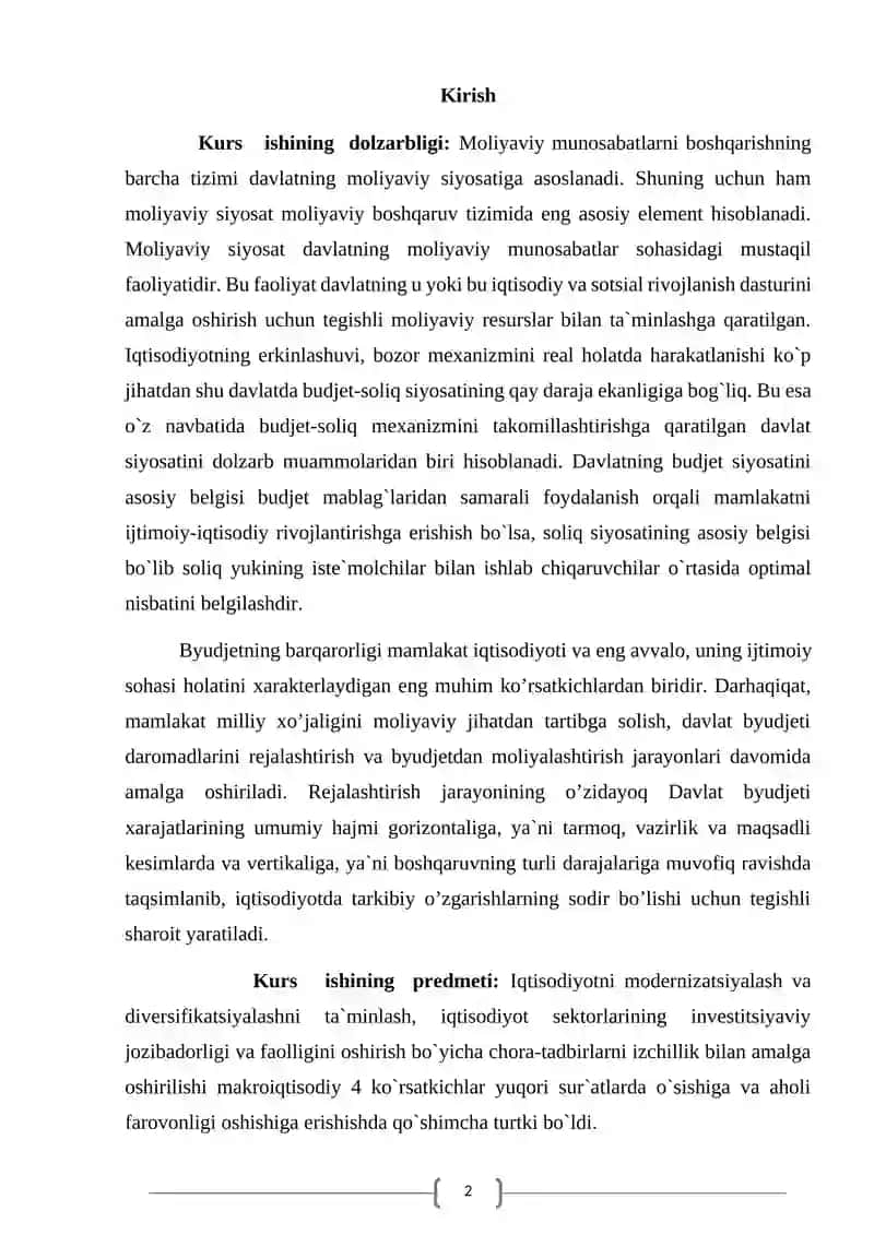 Moliyaviy munosabatlarni boshqarish 2
