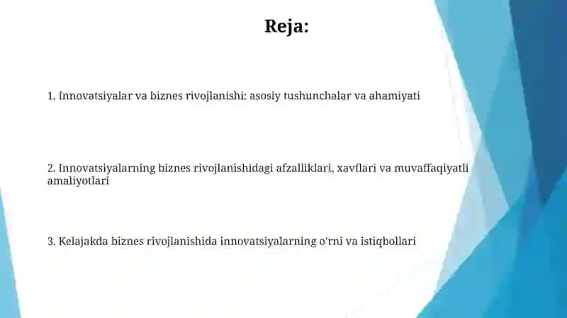 Biznesni rivojlantirishda innovatsiyalar roli 2