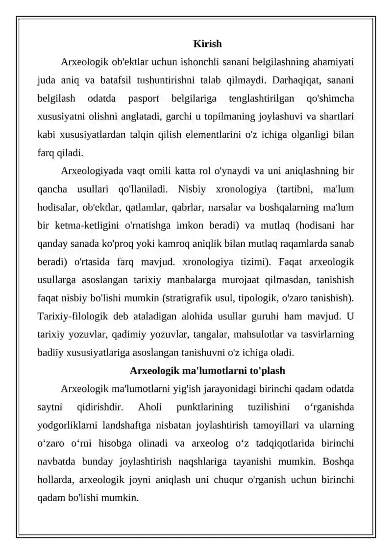 Arxeologik tadqiqot turlari va zamonaviy usullari 2