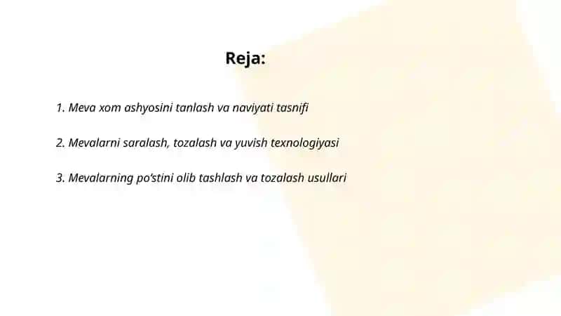 Mevalardan jem tayyorash texnalogiyasi 2