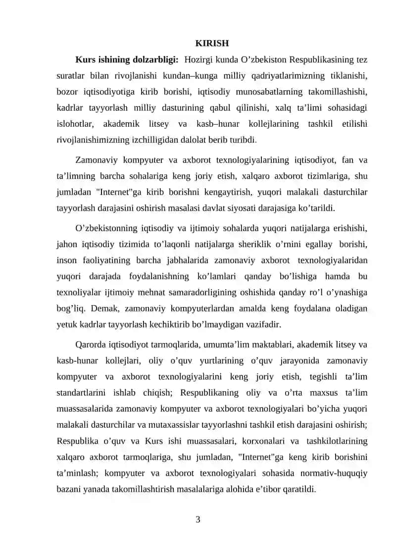 Informatika fanini kasbga yo'naltirib o'qitish metodikasi 2