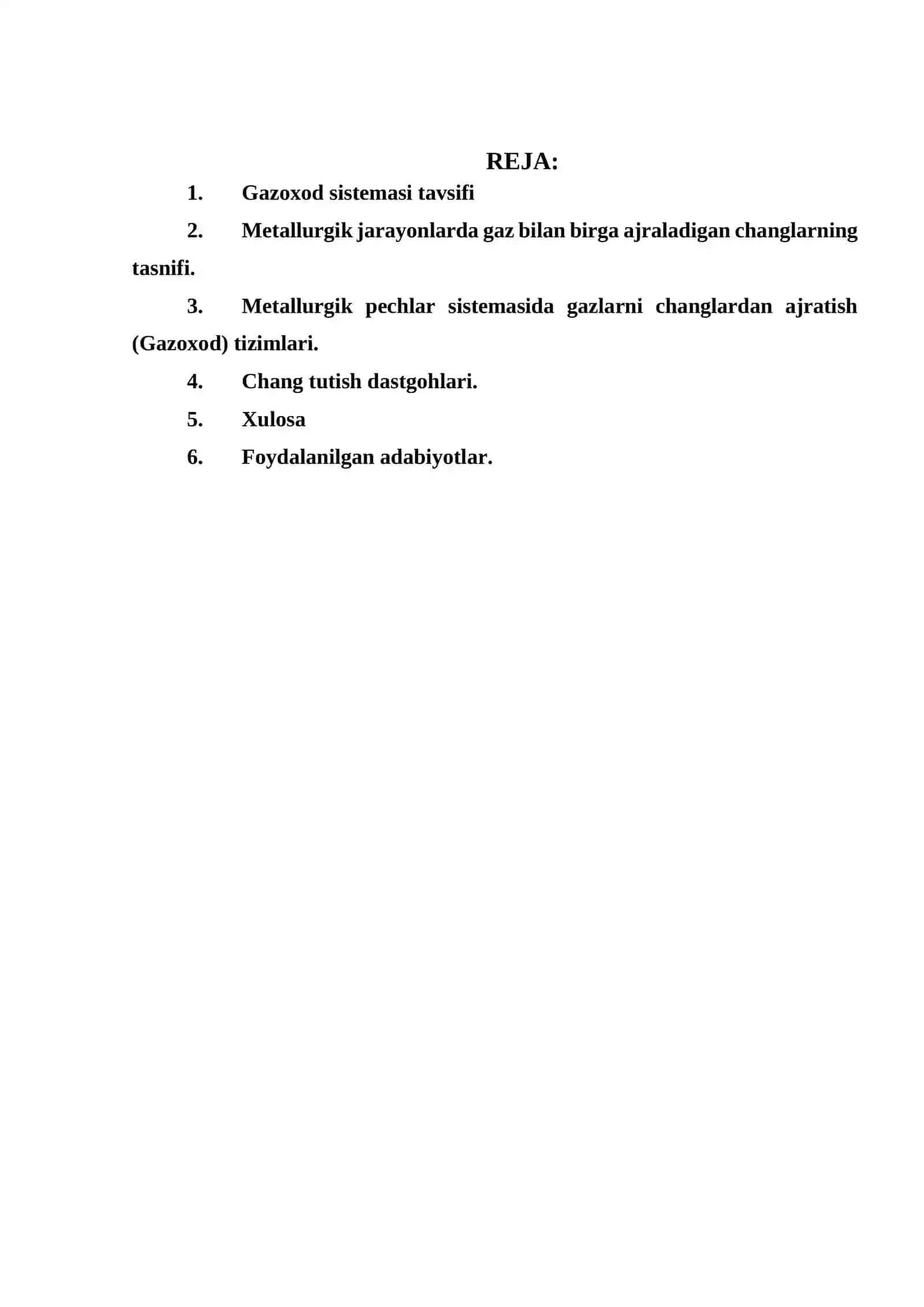Pech elementlari: gazoxod sistemasi 2