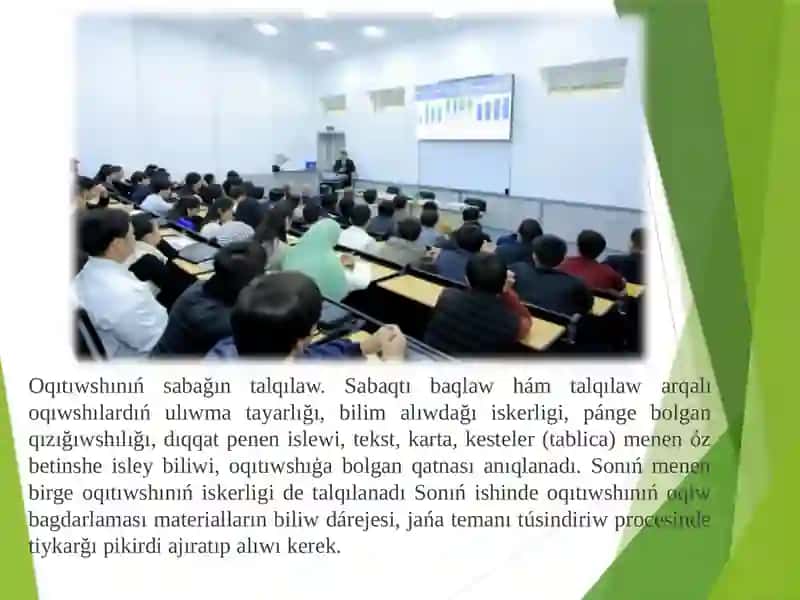 Tariyx sabaqların talqılaw hám olardıń túrleri 2