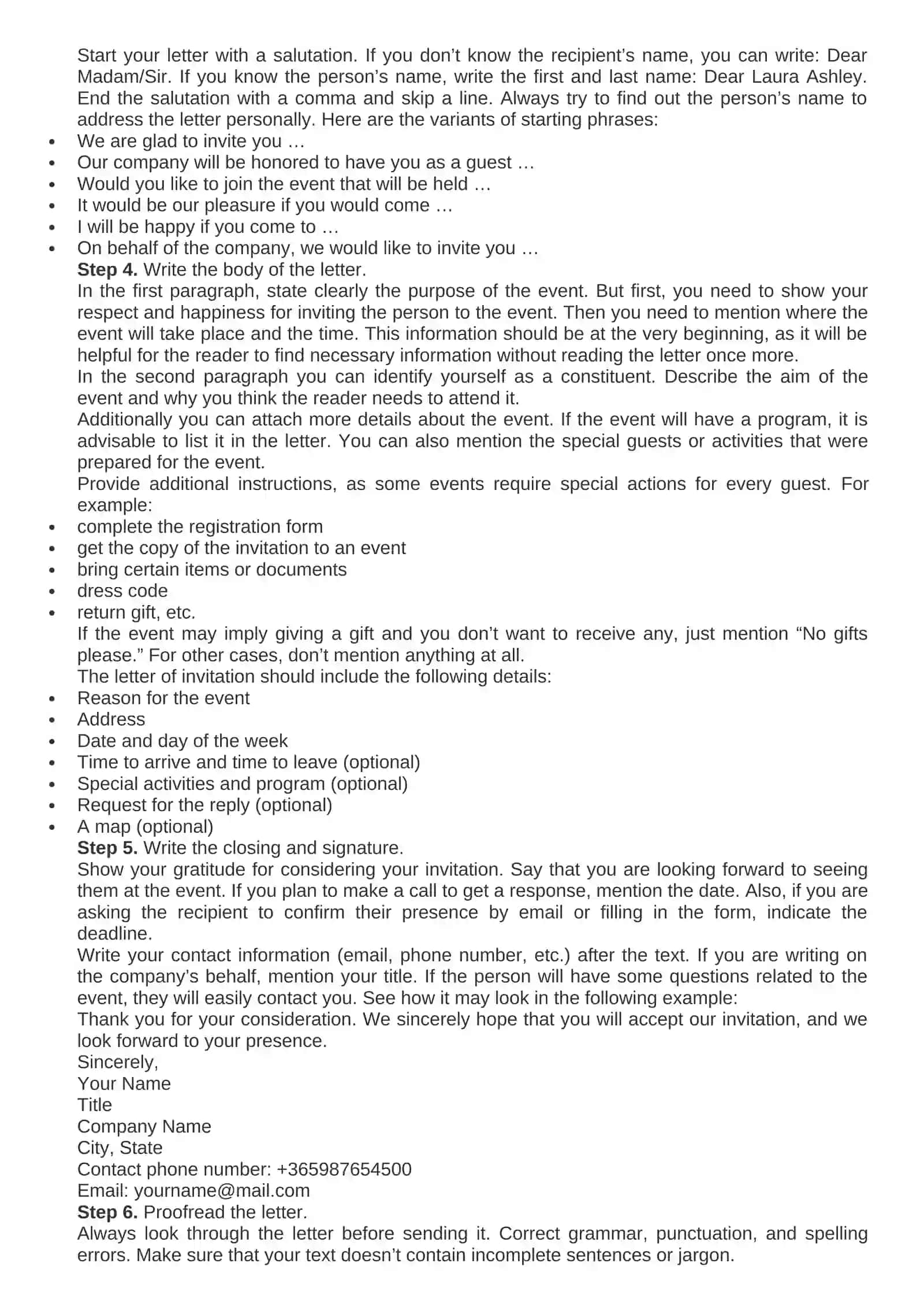 How to Write an Invitation Letter 2