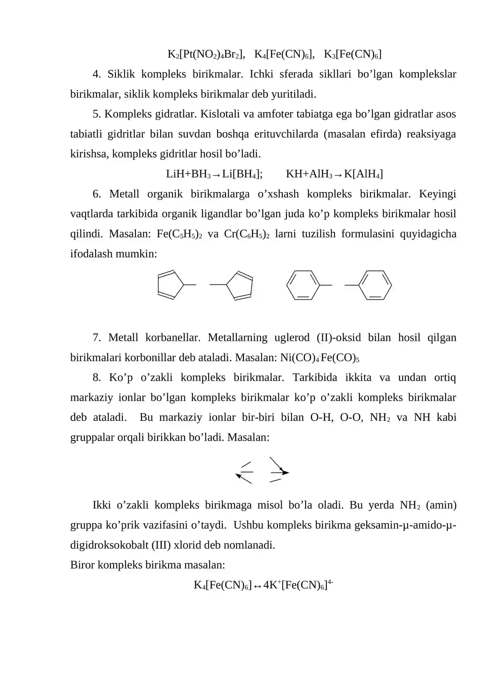 Koordinasion birikmalar 2